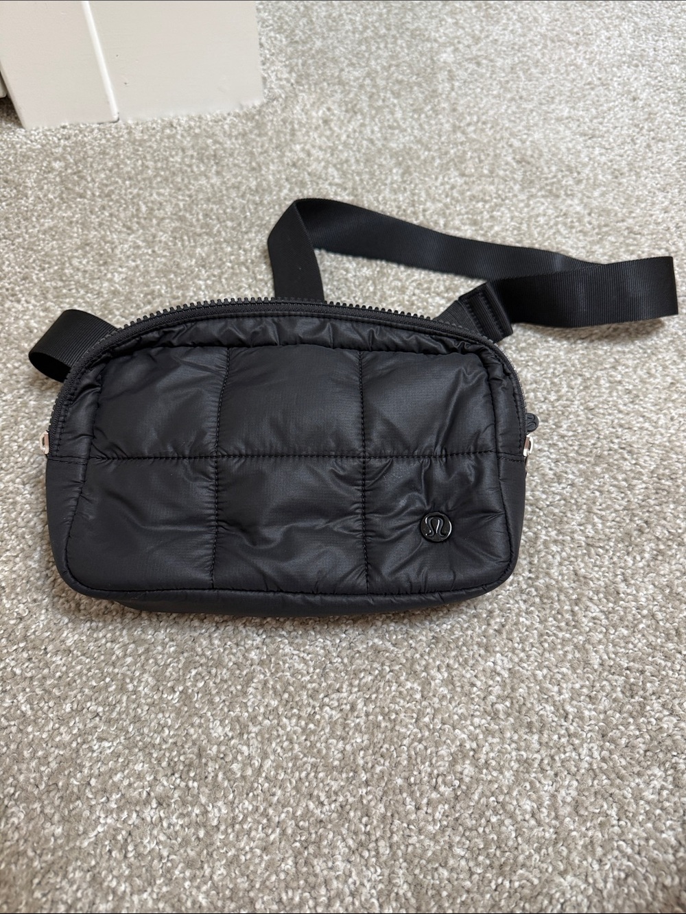 lululemon athletica Black Quilted Belt Bag